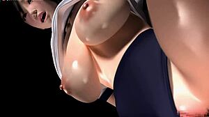 Préparez-vous pour les gros seins et les compétences de la gorge profonde d'Umemaro dans ce porno 3D animé