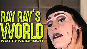 Η εναλλακτική κοπέλα Ray Ray βιώνει έντονους οργασμούς με το δονητή του γείτονα της