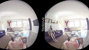 וידאו VR HD של שתי נערות חובבניות שמתענגות ומתפנקות