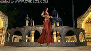 Krásná rudovláska Latina s krásnou prdelí tancuje v Second Life