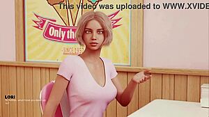 Vörös hajú MILF nagy mellekkel egy POV 3d animációban