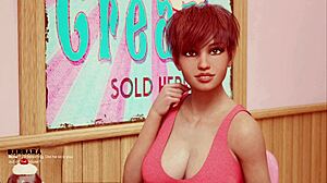 बड़े स्तन वाली लाल बालों वाली MILF एक POV 3D एनिमेशन में