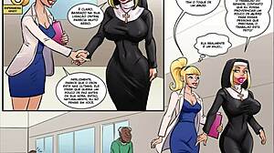 Cartoon zeigt die letzte sexuelle Begegnung eines reifen schwarzen Mannes mit einer jungen Blondine