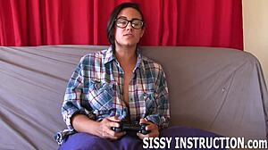 Mestre kunsten å glede seg muntlig med denne feminiseringsvideoen med sissy-trening