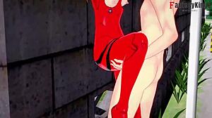 Uncensored Asuka in a mecha suite: a wild Neo Genesis Evangelion short