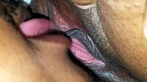18-årig sort teenager oplever intens POV-sex med stor sort pik