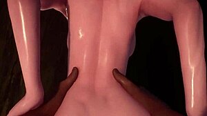 Hinatas smyslná kovbojka a zezadu v 3D hentai