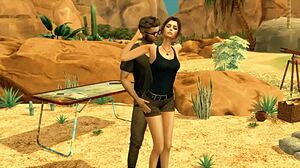 Parodi Tomb Raider dalam Sims 4 dengan phallos Mesir dari takdir