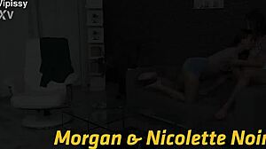 Intimt badeværelsesmøde med Morgan og Nicolette Noir